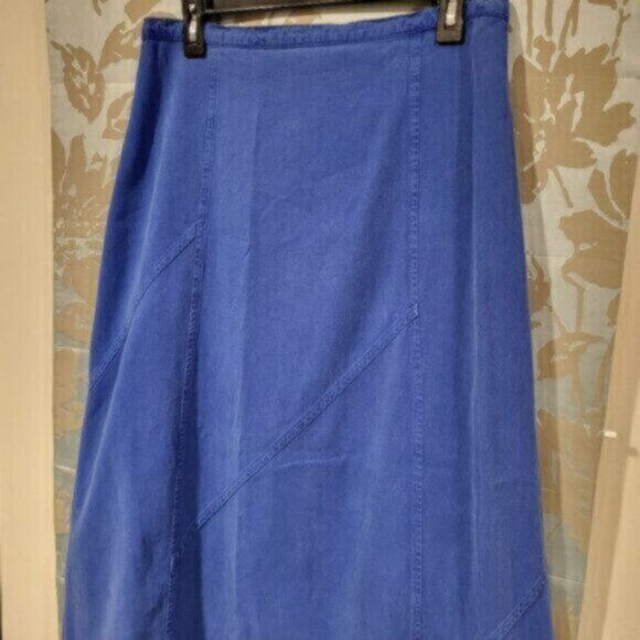 Vintage Denim Jean Blue Maxi Skirt Sz 10 - Picture 9 of 14